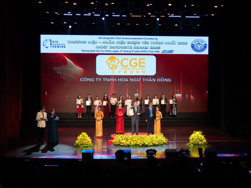 CGE nhận giải thương "Thương hiệu Hoa ngữ được yêu thích nhất năm 2025"