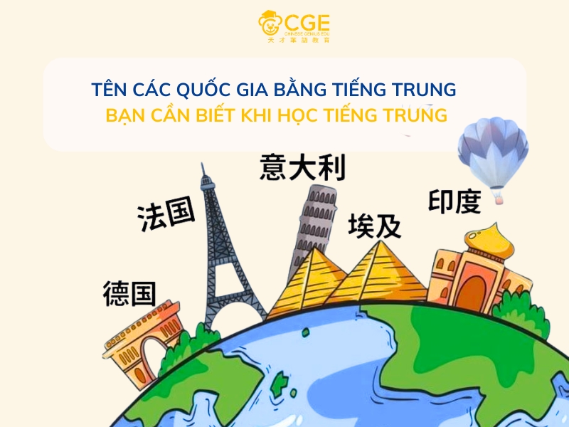 tên các quốc gia bằng tiếng Trung 