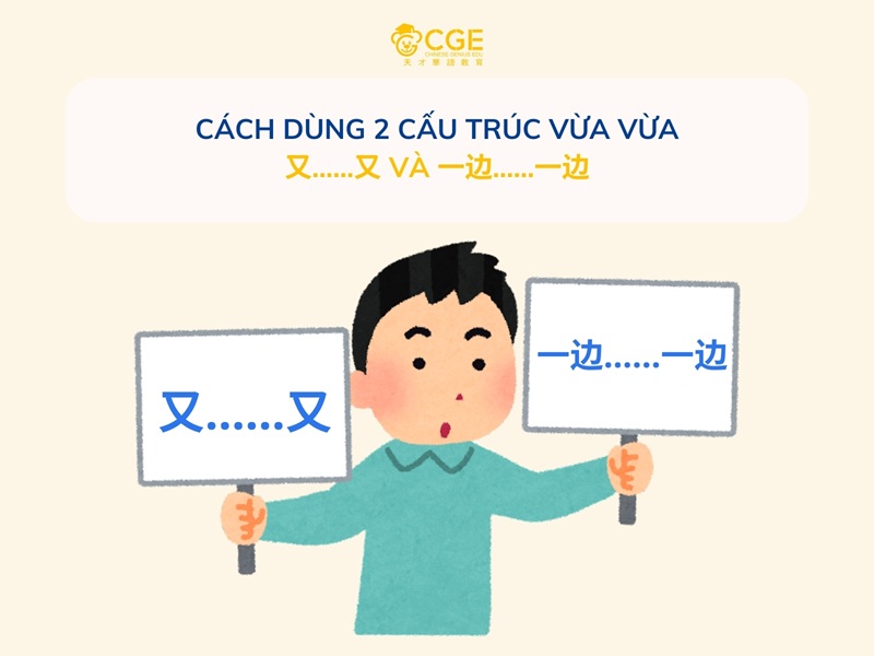 Cách dùng 2 cấu trúc vừa vừa 又……又 và 一边……一边