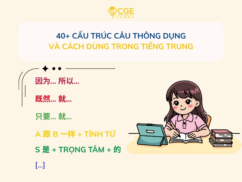 40+ Cấu trúc câu thông dụng trong tiếng Trung