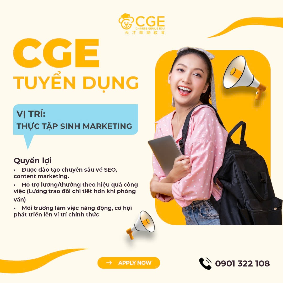 TUYỂN DỤNG THỰC TẬP SINH MARKETING